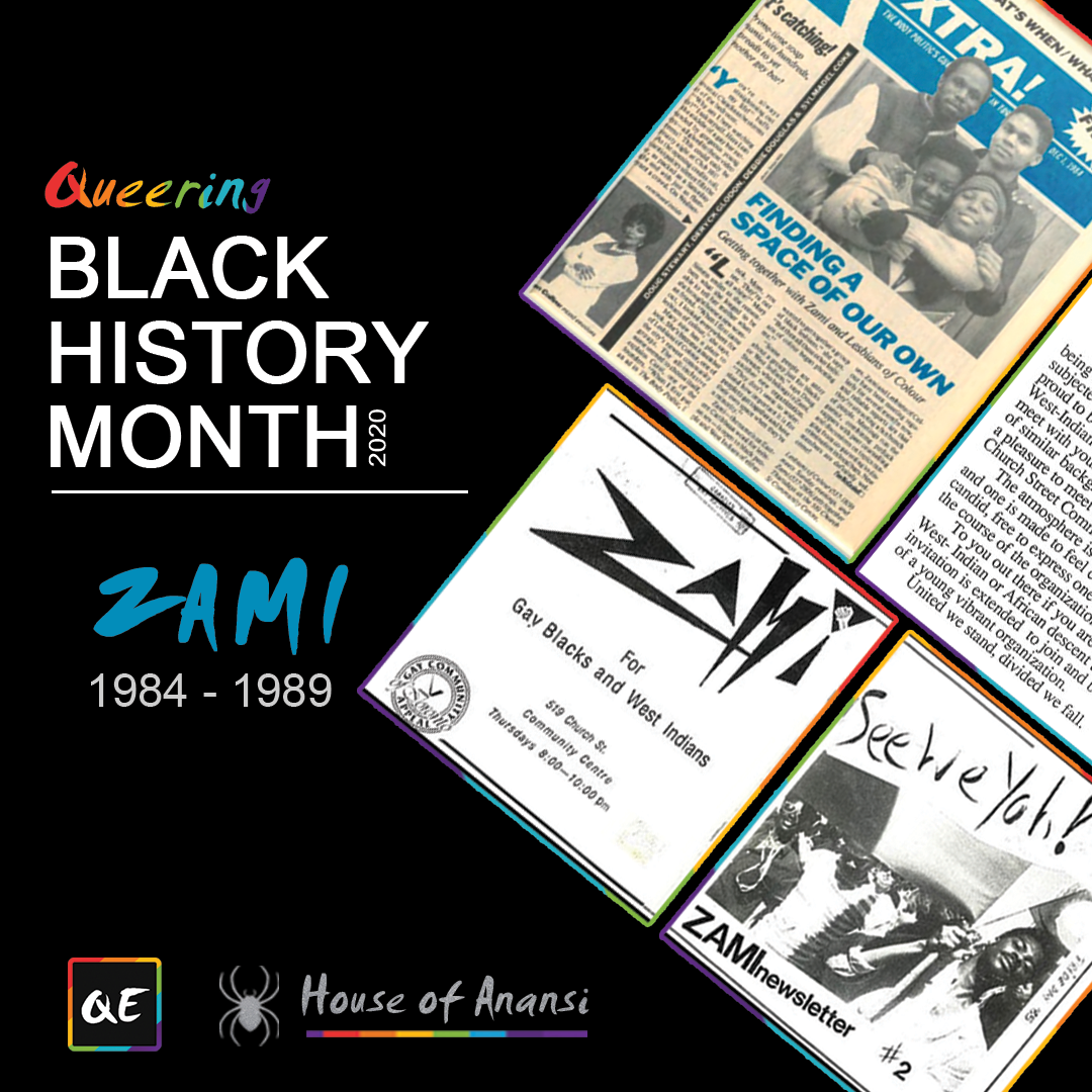 QueerEvents.ca - queer history - community intiatives zami