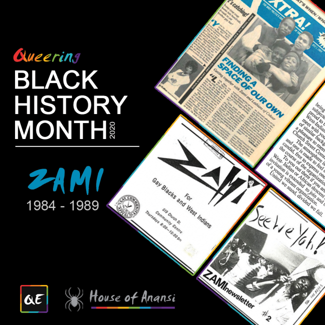 QueerEvents.ca - queer history - community intiatives zami