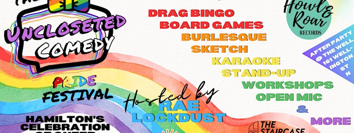 queerevents.ca - community fesitval listing - unclosted comedy pride festival hamilton 2023