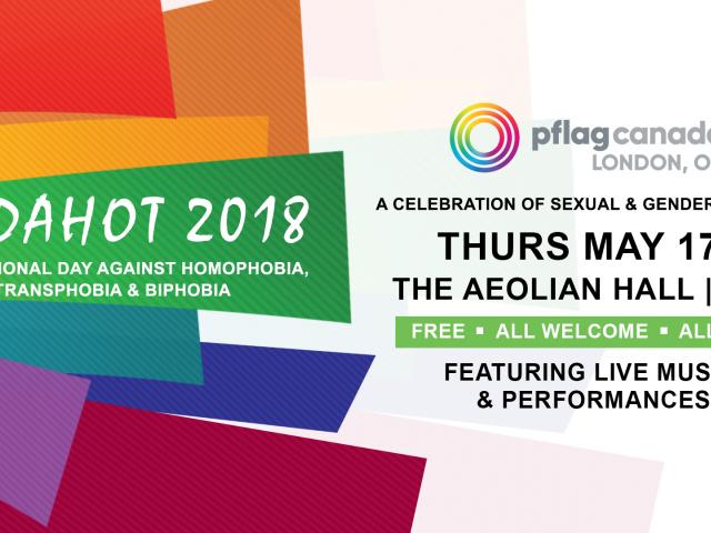 QueerEvents.ca - International Day Against Homophobia, Biphobia and Transphobia - event banner